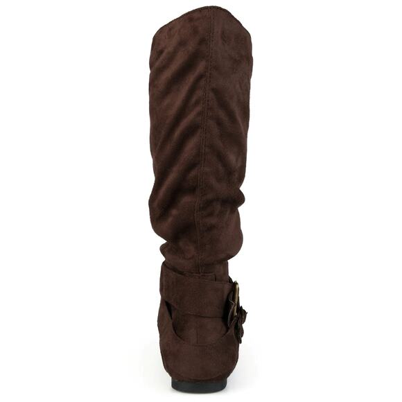 JOURNEE CHELY-6 WIDE CALF SLOUCH BOOTS BROWN 10 - Picture 4 of 5